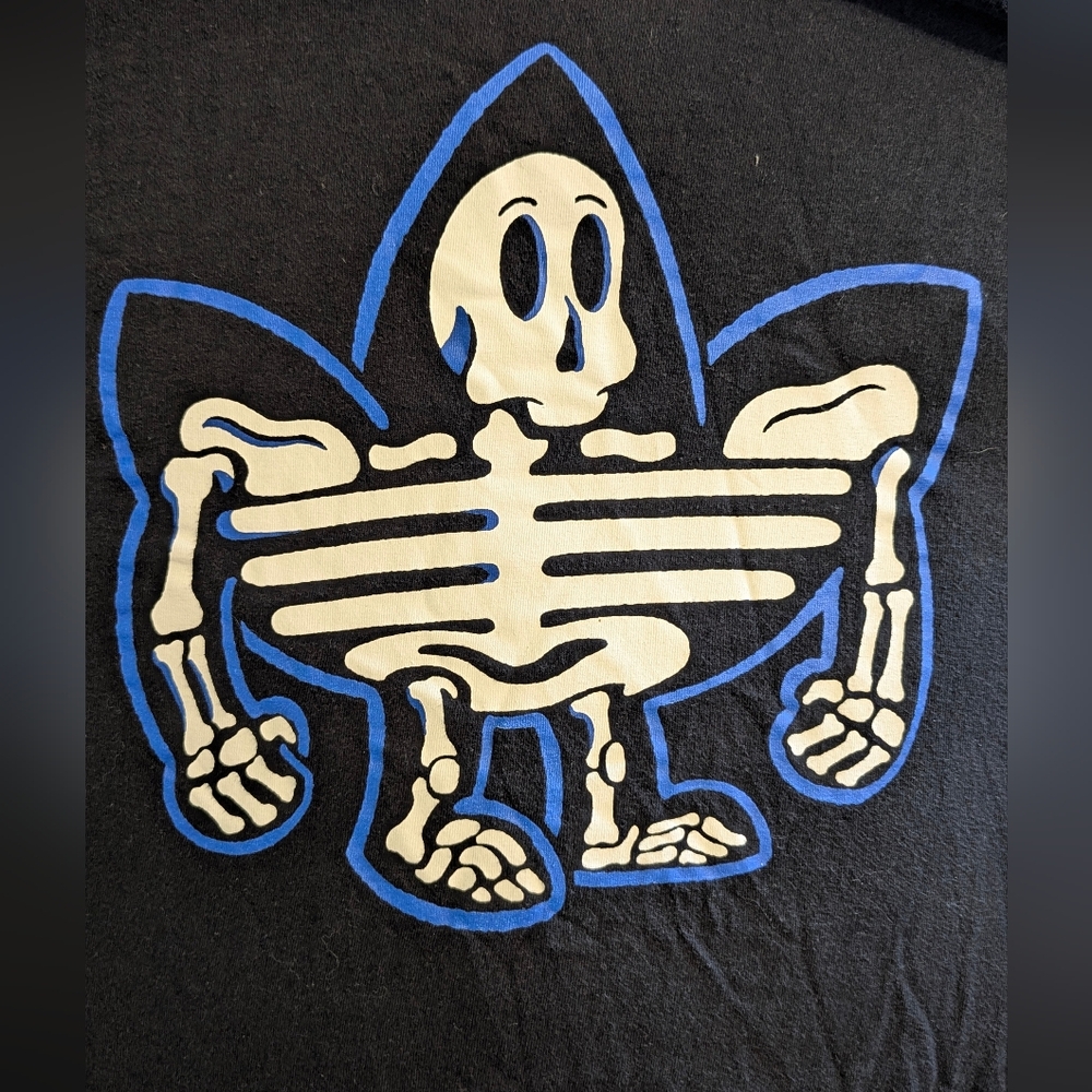 Adidas Skeleton Graphic Tee - Black and Blue